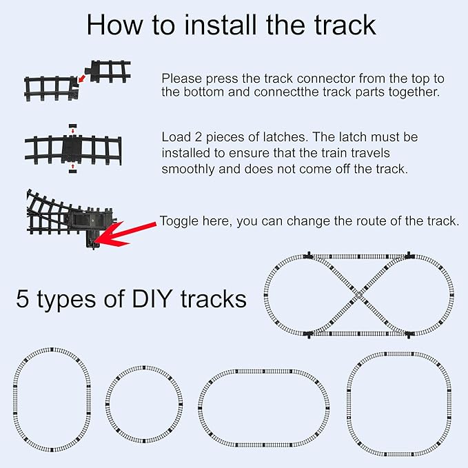Train Set for Kids - Electric Remote Control Train Track Around Christmas Tree, Steam Locomotive Engine Train Railway Kits w/Smoke, Light & Sounds, Christmas Toys Gifts for 3 4 5 6 7 8 Year Old Kids