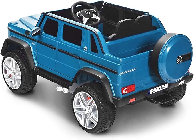 Costzon Ride on Car, Licensed Mercedes-Benz Maybach, 12V Battery Powered Vehicle Toy w/ 2 Motors, Remote Control, 3 Speeds, Lights, Horn, Music, Aux, Storage, Truck, Electric Car for Kids (Navy)