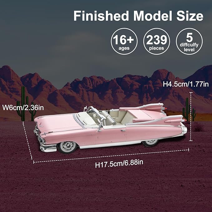 Piececool 3D Puzzles for Adults, Convertible Series 62 Car Model Building Kits, DIY Metal Craft Kits Home Decoration Creative Gifts for Christmas