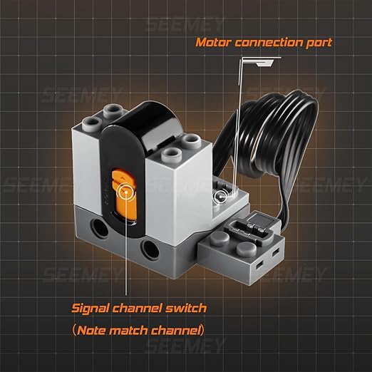 34Pcs Power-Function Kit Set Motor Battery Infrared-Remote-Control Receiver Train Adjustable Speed Technic-Motor Parts, Technic-Parts Compatible with mainbrands