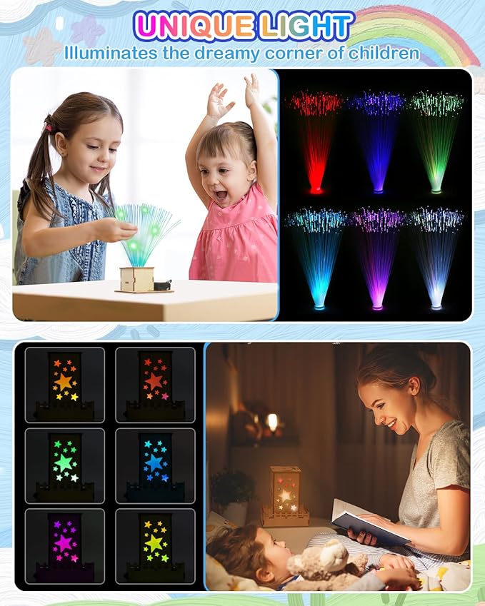 Poraxy 4 in 1 STEM Kits for Kids Ages 5-7 8-10 8-12,3D Wooden Puzzles, Science Project Model Craft Building Engineering Kit,STEM Toys for Ages 8-13,Birthday Gifts for Girls 6 7 8 9 10 11 12 Year Old