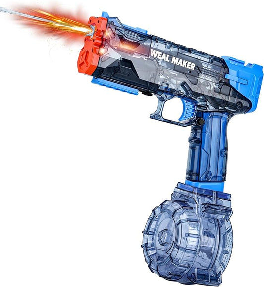 2025 Upgraded Electric Water Gun with LED Flash and USB-C Charging, IP67 Waterproof Automatic Squirt Guns 25-30 FT Range, Realistic Water Pistol for Summer Outdoor Pool Party Toys