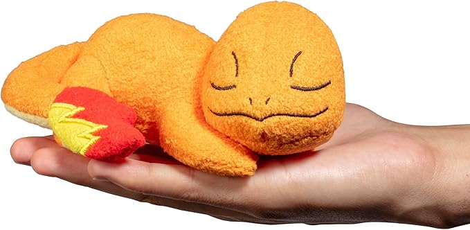 Pokémon 5" Sleeping Squirtle, Charmander, Bulbasaur Starter Plush 3-Pack - Officially Licensed - Authentic Soft Stuffed Animal Toy Figure Set - Gift for Kids, Boys, Girls - 2+