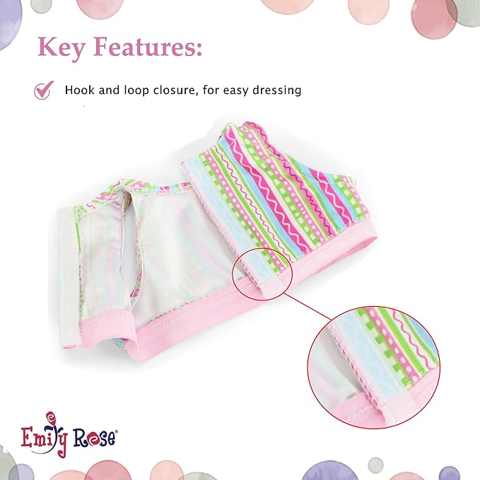 Emily Rose 18 inch Doll Clothes 7 PC Surfer Swimming Bathing Suit Beach Swim Clothing & Accessories Set, Includes Sunglasses and Shoes! | Compatible with 18" American Girl Dolls | USA Business