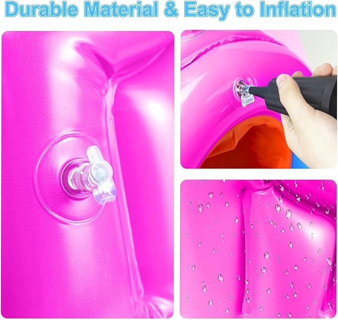 Shark Pool Toys, 3-in-1 Inflatable Pool Floats Basketball & Football & Head Hoop Toss Water Games Fun Beach Outdoor Activities for Kids Adults, Family Party Gift for Boys Girls 3 4 5 6 7 8 9