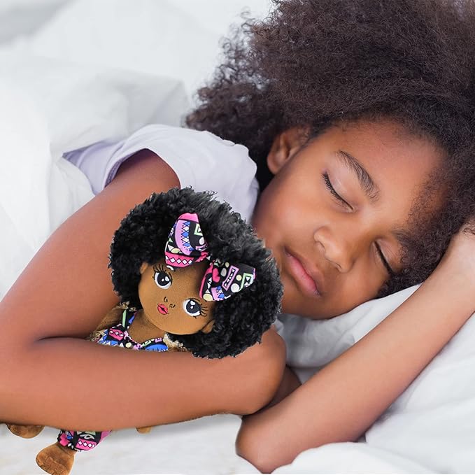 Black Baby Dolls African American Doll Black Dolls 12'', Baby Dolls for 3 Year Old Girls,Soft Doll for Girls Stuffed Plush Doll for Girl