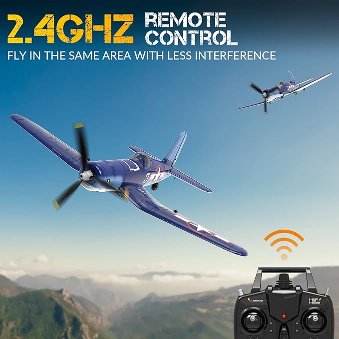 4CH RC Plane, P51D RC Airplane with 3 Modes High Speed Engine, Remote Control Airplane with Xpilot Stabilization System & Aerobatic, Remote Control Plane Gift for Kids & Adults
