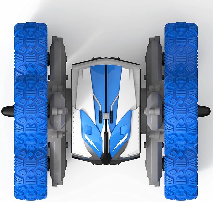 Threeking Waterproof RC Stunt Car Remote Control Cars Double-Sided Driving 360 Degree Flips Rotating Indoor Outdoor Toys Gifts Presents for 6 7 8 9 10 11 12 Year Old Kids Boys Girls