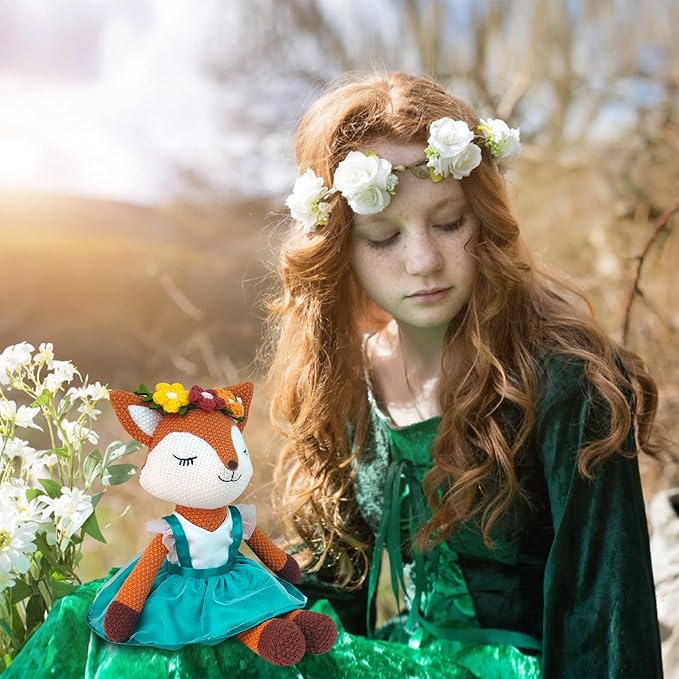 Fox Stuffed Animal,Fox Plush Toys,Stuffed Animals for Girls,Soft Ballerina Doll Animal Toy, Christmas Birthday Gifts for Baby Kids Girls(Orange)