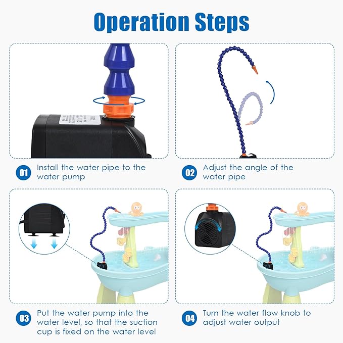 Water Table Pump, Kids Water Pump for Water Table, Summer Outdoor Splash Toys for Kids, Fun Summer Outdoor Toys