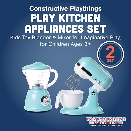 Constructive Playthings My Kitchen Series, Kids Blender Toy, Play Mixer for Imaginative Play, Learning Toy for Children Ages 3+