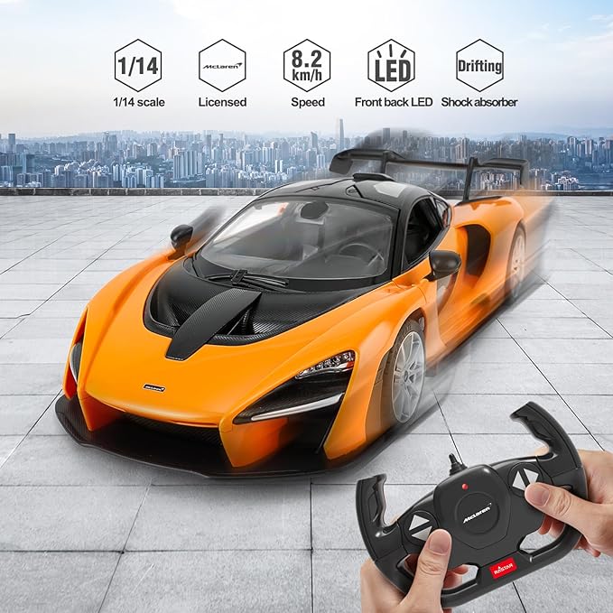 RASTAR 1/14 McLaren Senna Remote Control Car, Toy McLaren RC Car Doors Open