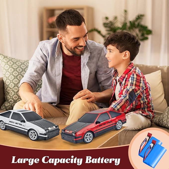 YUANPLAN RC Drift Car for Adults, 1/16, 4WD, 2.4GHz, High Speed, LED Lights, Drift Tires, Racing Toy for Boys Kids