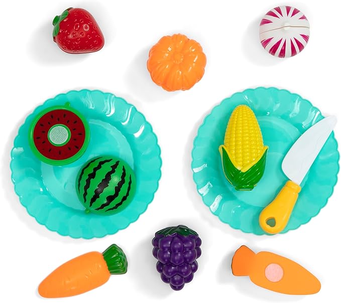 Delta Children Gourmet All-in-One Corner Play Kitchen - Toy Kitchen Playset with Safe & Heatless Stove with Lights, Oven, Sink, Fridge/Freezer with Ice Maker and 20 Accessories, Grey