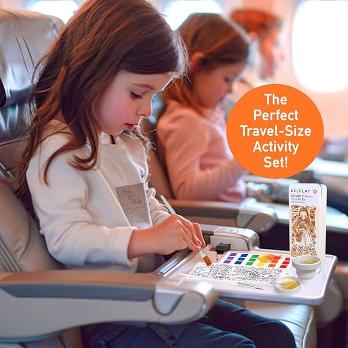 COIPLAY 648 Color Blocks Watercolor Paint Set, 52-Bookmarks, 3 Brushes, Silicone Cup, Fairytale Princess Coloring Books, for All Ages, Travel-Friendly, Easy to Use,No Mess, All in One, Art Supplies