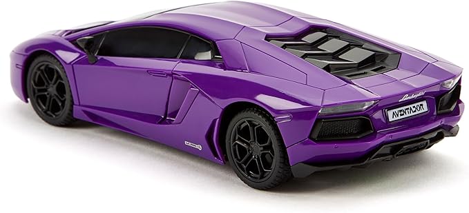 CMJ RC Cars Lamborghini LP700-4 Remote Control RC Car Officially Licensed 1:24 Scale Working Lights 2.4Ghz. Great Kids Play Toy Auto (Purple)