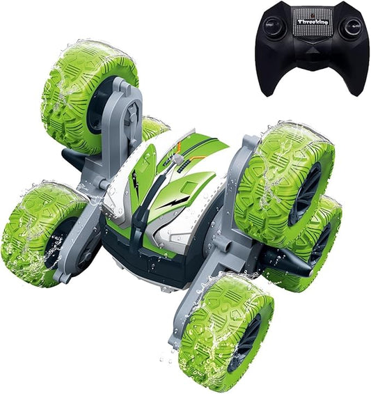 Threeking Waterproof RC Stunt Car Remote Control Cars Double-Sided Driving 360 Degree Flips Rotating Indoor Outdoor Toys Gifts Presents for 6 7 8 9 10 11 12 Year Old Kids Boys Girls