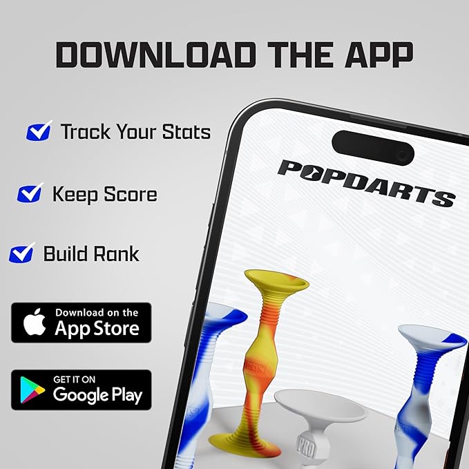 Popdarts PRO Pack Game Set (Fire & Ice) - Indoor, Outdoor Suction Cup Throwing Game - Competition with a POP