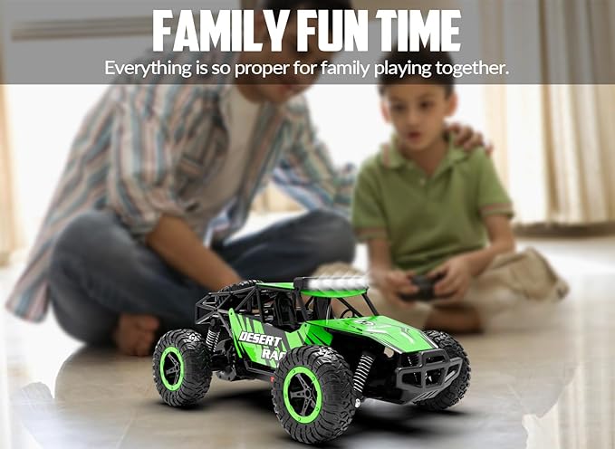 RACENT 1:16 RC Truck, 20kph Remote Control Cars for Boys, Off-Road Monster Truck Toy Vehicle for Kids & Adults with 50 Mins Playing Time