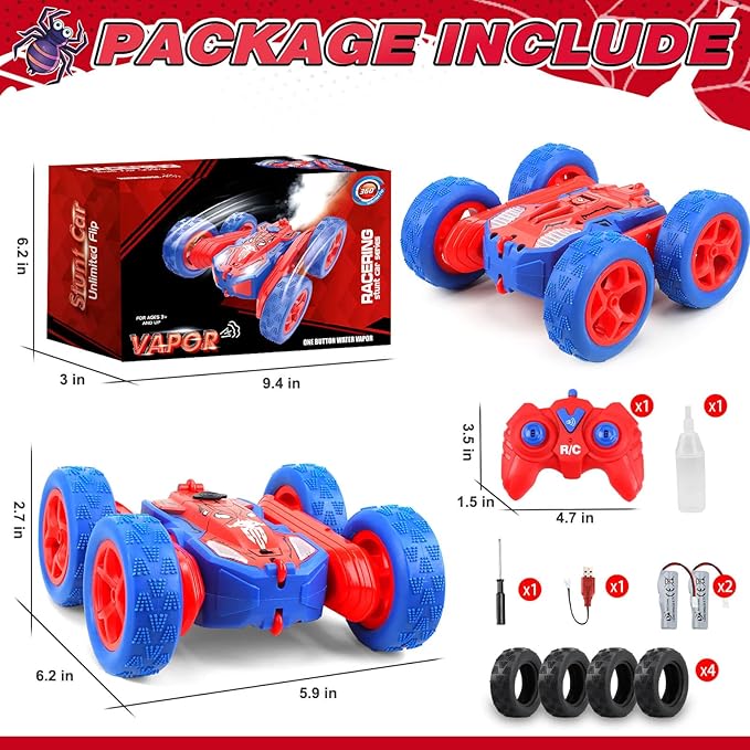 Dolanus Remote Control Car, Spider RC Cars for 3 4 5 6 7 8 10 12 Year Old Boys, Toys for Ages 8-13, Toys Boys 3-5, Gifts for Boys Kids Toddlers Birthday