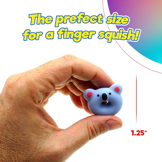 JA-RU Mini Mochi Squishy Animals (2 Pack) Cute Jiggly Donut Squishies for Kids & Adults, Boys & Girls. Stress Relief Fidget Gummy Toys. Bulk Party Favors Birthday Goodie Bags Class Prizes. 3352-2