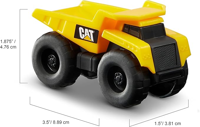 CAT Construction Little Machines 5-Pack – Includes Dump Truck, Front Loader, Bulldozer, Backhoe, and Excavator – 3” Mini Vehicles with Moving Parts – Ideal for Kids Ages 3+