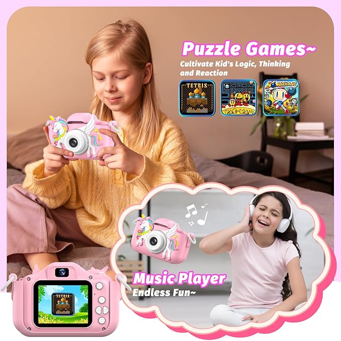 Masterbee Children's Camera Toys for Girls & Boys, 3-12 Years - 1080P HD Video Kids Digital Camera - Perfect for Christmas & Birthday Gifts