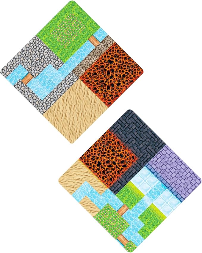 Magnetic Blocks Base Plate - Magnet Building Blocks Metal Plate with Double Sided Color Patterns (20x20cm Metal Base Plate (2pcs))