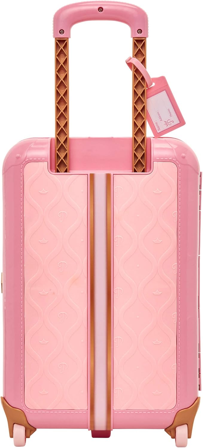 Disney Princess Travel Suitcase Play Set for Girls with Luggage Tag by Style Collection, 17 Pretend Play Accessoriespiece Including Travel Passport! for Ages 3+