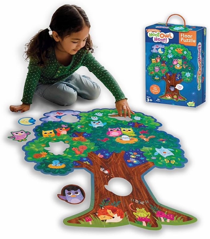 Peaceable Kingdom Hoot Owl Hoot Floor Puzzle – Giant Floor Puzzle for Kids Ages 5 & up – Great for Classrooms
