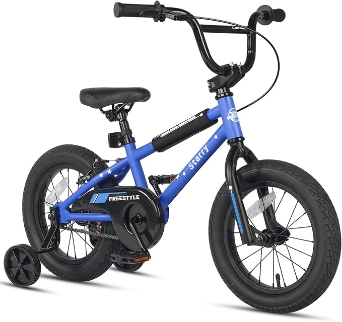 12 14 16 18 Inch Kids Bike BMX Style Bicycle with Training Wheels Coaster Brake for 1-10 Years Old Toddlers Boys Girls Multiple Colors
