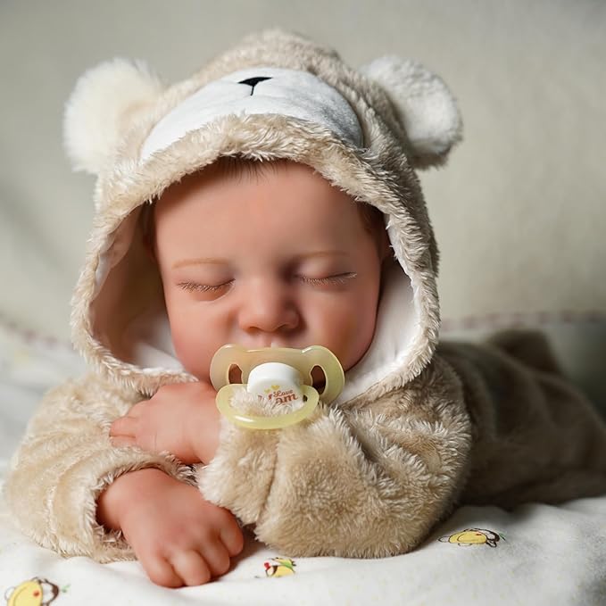 BABESIDE Lifelike Reborn Baby Dolls Boy - 17-Inch Baby Soft Body Realistic-Newborn Baby Doll Full Body Vinyl Real Life Baby Dolls with Toy Accessories