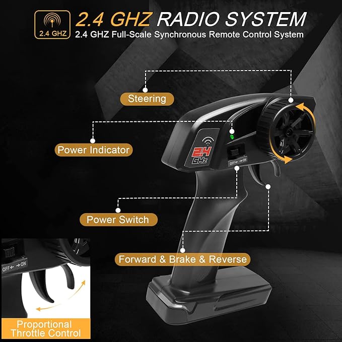 1/20 All Terrain RC Car, 20+KMH Monster Truck, 2.4Ghz Off-Road RC Vehicle with 2 Batteries, Suitable for Adults and Beginners, for Boys and Girls (Green)