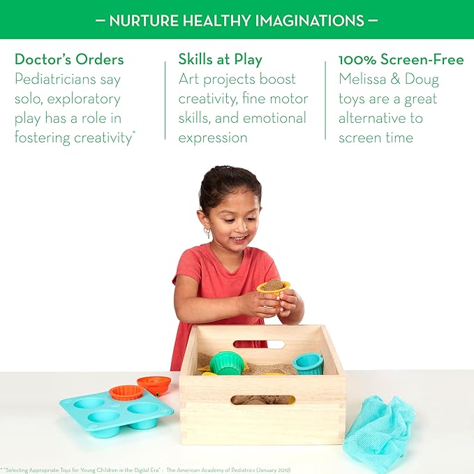 Melissa & Doug Sunny Patch Seaside Sidekicks Sand Cupcake Play Set - Toddler Beach Toys, Outdoor Toys For Sandbox, Sand Toys For Toddlers And Kids Ages 3+