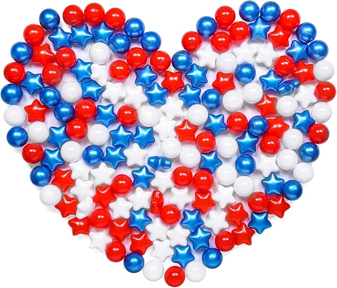 Ball Pit Balls and Stars, 100 200 500 Pieces Plastic Toy Balls for Kids Toddllers Baby Girls Ball Pits, Bounce House, Play Tent, Baby Pool Water Toys,Party Banner Props