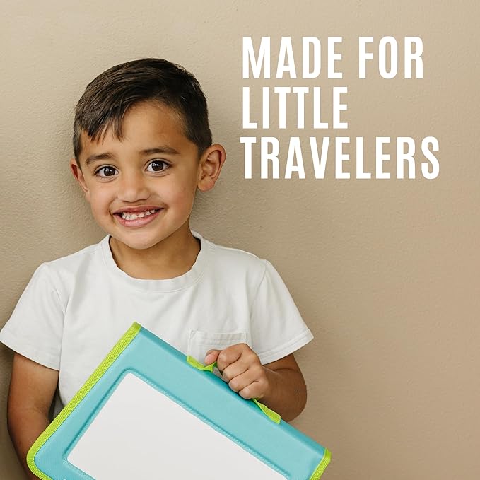 Kids Travel Educational Activity Book with Washable Markers - Car and Airplane Activities, Learning Toys for Toddlers- Search and Find, Reusable Stickers for Ages 4, 5, 6 (Jungle)