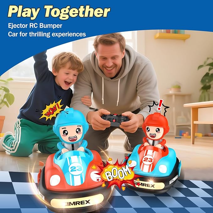 Remote Control Car for Boys and Girls, RC Bumper Car Toys with Light and Music, Rivals Battle Set for 2 Players, Gifts for Toddlers and Kids for 3 4 5 6 7 8 Years Olds