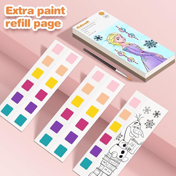 Paint with Water Coloring Books for Kids - 5 Pack, Pocket Mess Free Watercolor Painting Kit, Water Color Paint Set Arts and Crafts Gift for Girls Ages 4 5 6 7 8+, Travel Activity Toy
