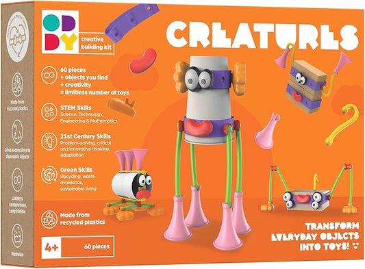 Oddy Creatures Creative Play Kit - Eco-Friendly STEM Toy Set for Kids 4+