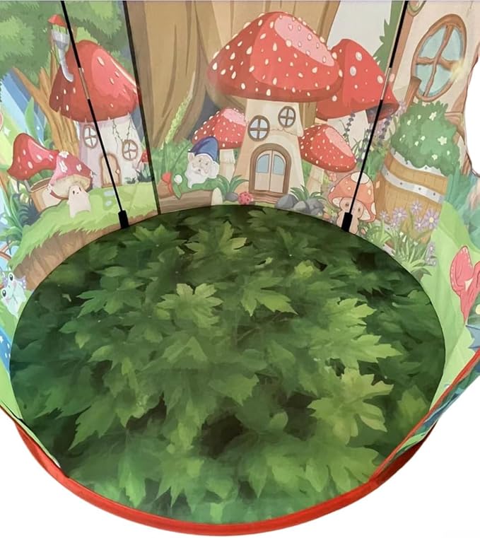 Mushroom Play Tent for Kids Toddlers, Pop Up Imagine Portable Toy Gift, Princess Playhouse Fairy Tale Wizard Unicorn Magic Dragon