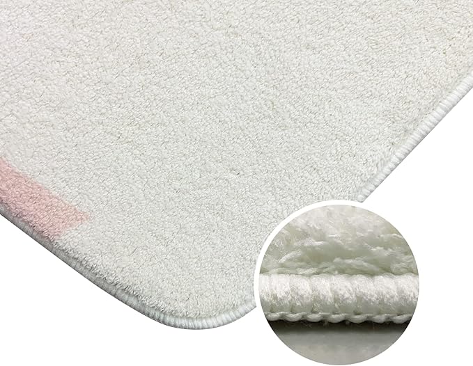 ABREEZE Kids Rug Play Mat Ultra Soft for Room, 4'x5.3' Non Slip Pink Unicorn Children Nursery Baby Area Rug Carpet for Bedroom Decor Playroom Living Room