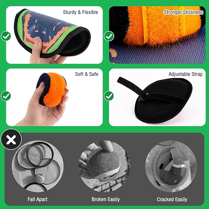 Aywewii Toss and Catch Ball Game Toddler Kids Beginner Baseball Training Glove Beach Pool Toys Outdoor Yard Games for 3 4 5 6 7 Year Old Boys Girls Toys Birthday Gifts Easter Basket Stuffers