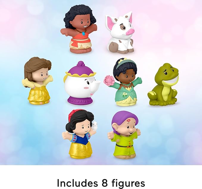 Fisher-Price Little People Toddler Toys Disney Princess Story Duos 8-Piece Figure Set for Preschool Pretend Play Ages 18+ Months