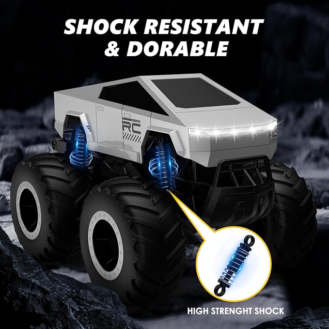 RC Car 1:16 Scale Remote Control Car, Waterproof Off-Road Toy Car with 2.4GHz, RC Monster Truck Gifts for Boys Girls Age 6-12