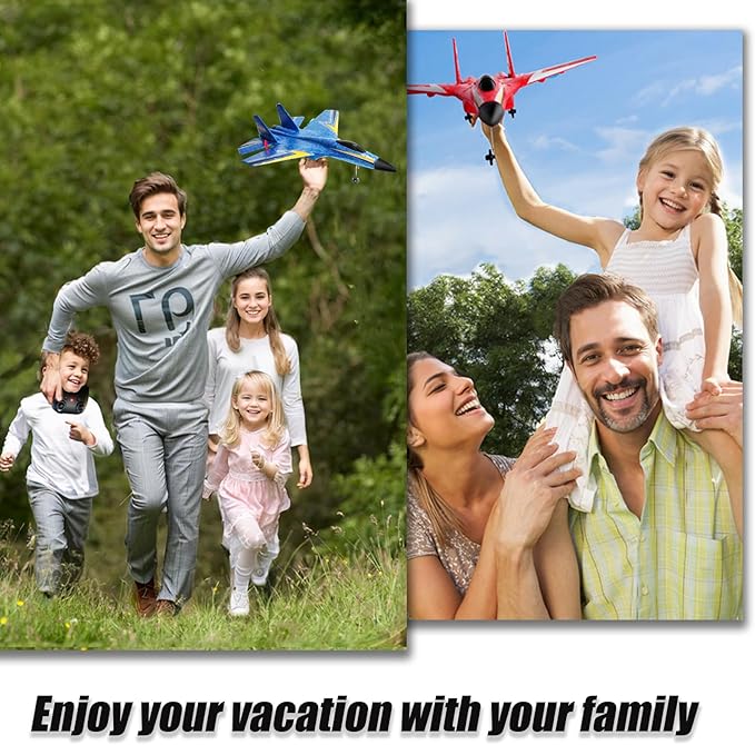 Remote Control Airplane for Kids, 2 Channels Foam RC Planes Wireless Toy,Hobby RC Glider Aircraft Gifts for Beginners Boys Girls Adult Blue