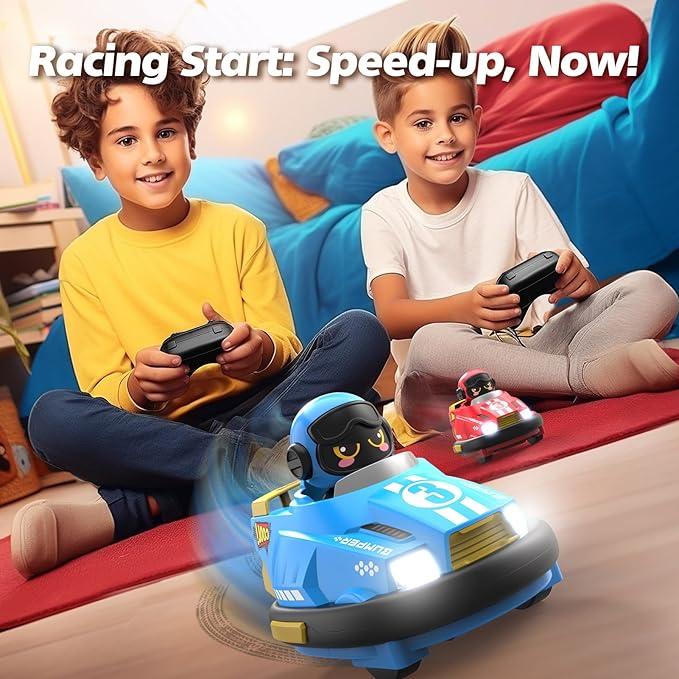 Toddlers Remote Control Cars for Kids, Boys RC Ejecting Bumper Cars Set of 2 Players, RC Battle Race Vehicles Toddlers Toys, Cartoon Vehicles Toys, Christmas Birthday Gift