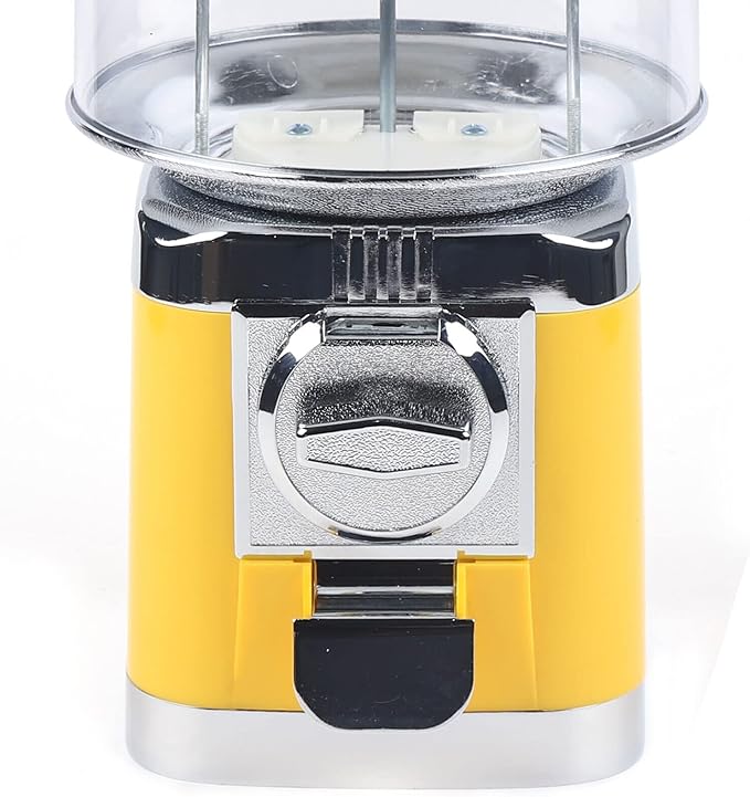 PanDair Gumball Vending Machine Child Toy Candy Machine, Capsules, Bouncy Balls Dispensers US Stock (Yellow)