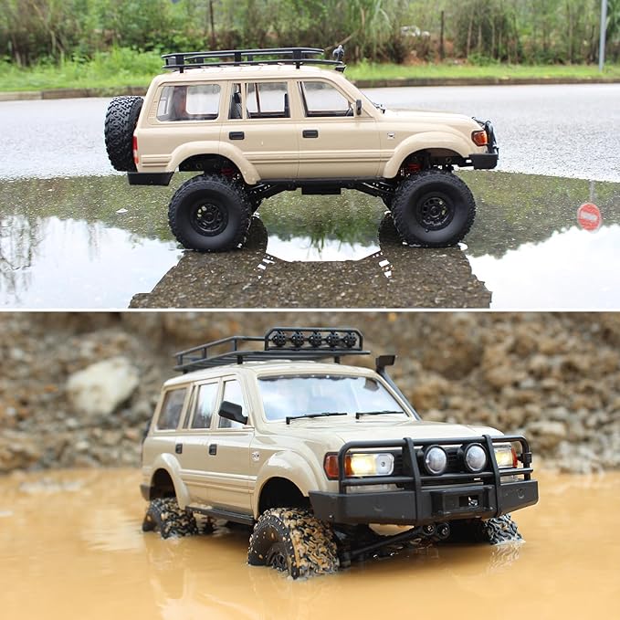 Remote Control Truck for LC80 Model, Rc Truck 4WD SUV RC Rock Crawler 4x4 Off Road Vehicle Car with Snorkel Hood&Luggage Rack Kids Hobby Toy RC Crawler
