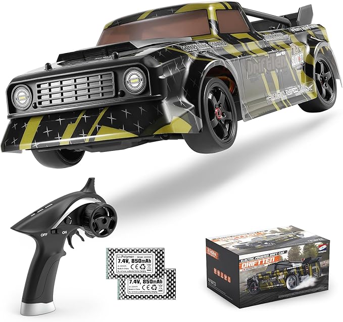 HAIBOXING 1/18 Scale RC Cars 2196 Drift RC Car 28 KM/H High Speed with Gyro, 2.4 Ghz Electric Vehicle RTR 4X4 Remote Control Cars Drifting Race Toys for Adults Boys Girls Kids Gifts with Two Batteries