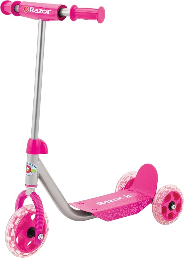 Razor Jr. Lil’ Kick – 3-Wheel Kick Scooter for Younger Children (Ages 3+), Max Rider Weight 44 lb (20 kg)